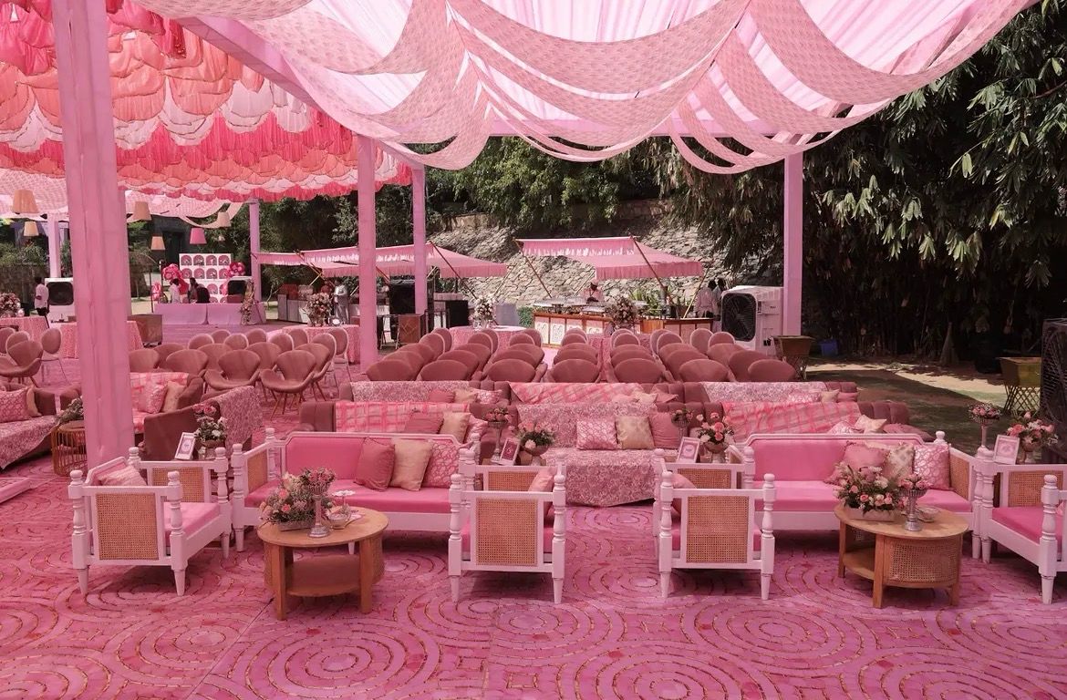 Bright haldi setup
