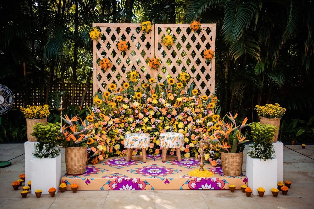 Mehendi ceremony setup